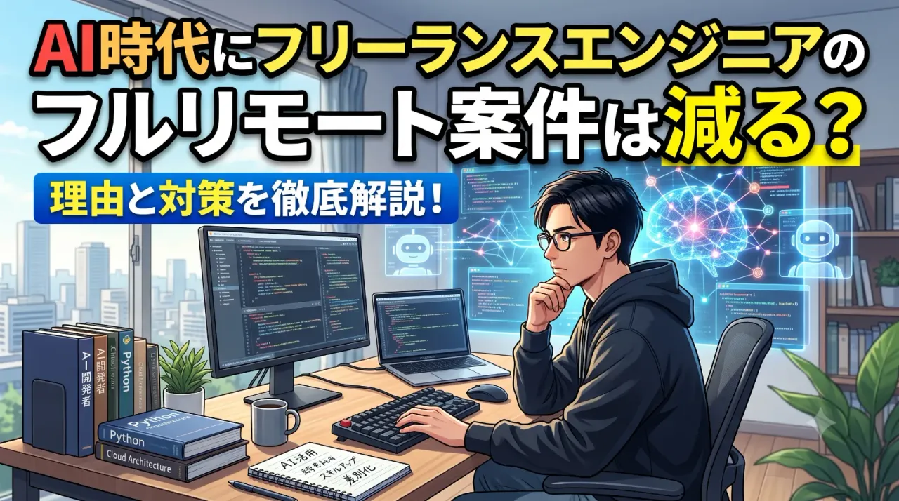 AI時代にフリーランスエンジニアのフルリモート案件は減る？理由と対策