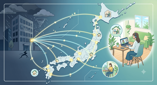 災害に強い会社とは？リモートワークが守る“人と業務”の新常識｜分散型BCPで実現する防災×テレワーク戦略
