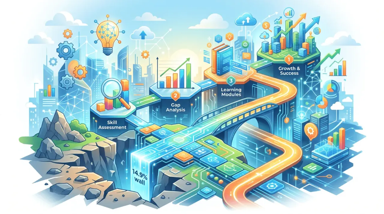 DX人材のスキルギャップ把握術｜14.9%の壁を越える組織開発ロードマップ