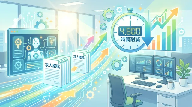 ヒューマンリソシアのAIエージェント事例｜求人原稿DXで年間4,800時間削減