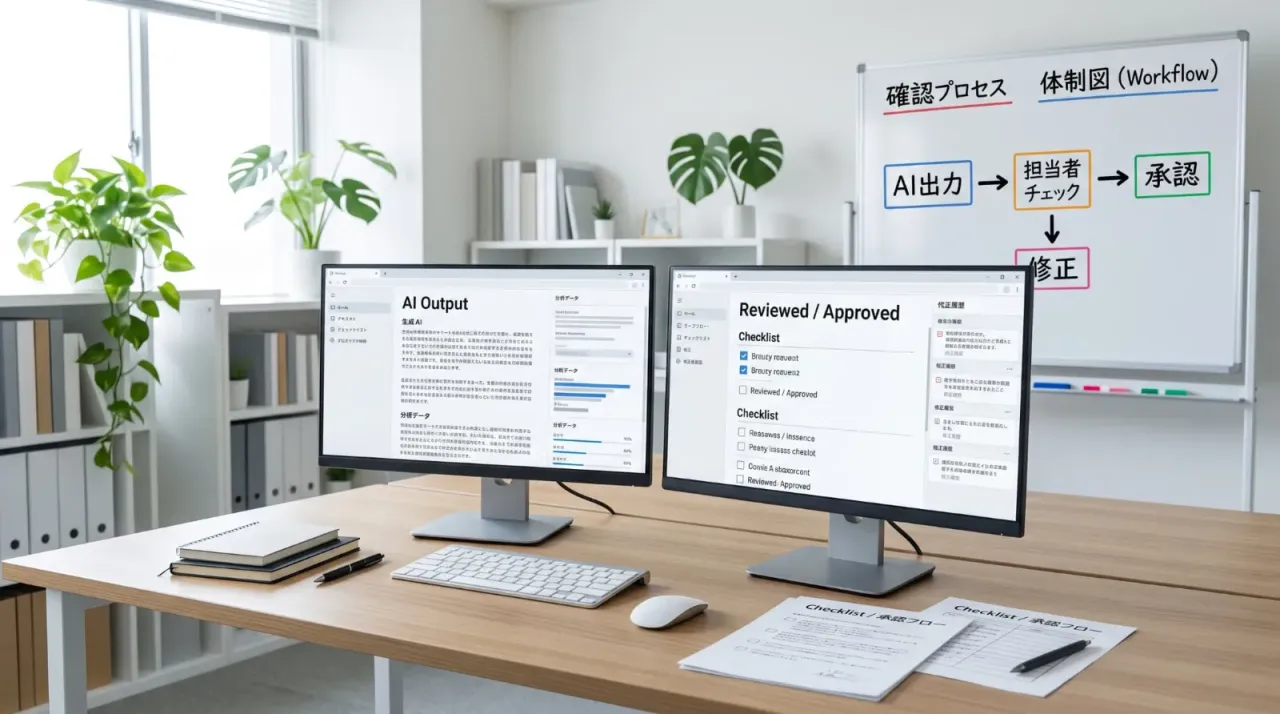 生成AIの出力は誰が確認する？担当者の決め方とチェック体制の作り方