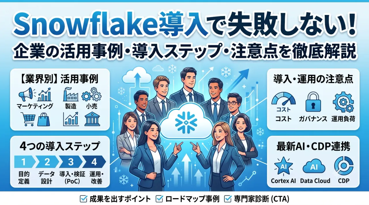 Snowflake導入で失敗しない！企業の活用事例・導入ステップ・注意点を徹底解説