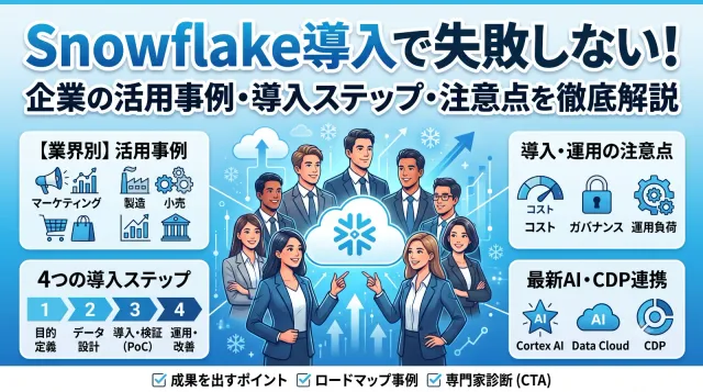 Snowflake導入で失敗しない！企業の活用事例・導入ステップ・注意点を徹底解説