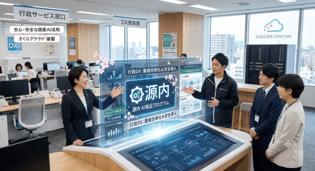 国産AI「源内」実証とは？さくらクラウドで進む行政DXと安全なAI導入ステップ