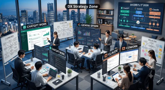 ChatGPT Work・Gemini Spark・Claude Cowork徹底比較と導入戦略【2026年版】｜DX担当者のための活用マップ