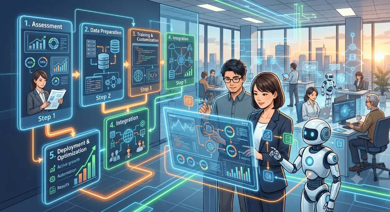 自律型AIエージェントとは？中堅企業でも始められる導入5ステップと成功事例
